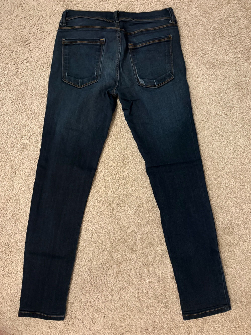FREE PEOPLE MID RISE SIZE 27 Dark wash Blue Stretch Jeans - Picture 2 of 2